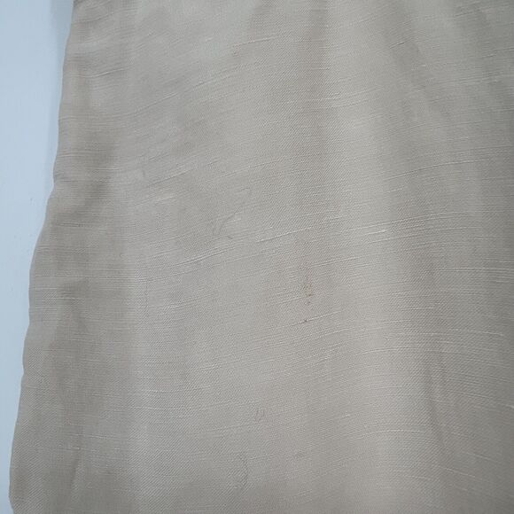 Halston Pants Womens XL Linen Blend Wide Leg Relaxed‎ Trouser Cream Classic - Picture 6 of 7